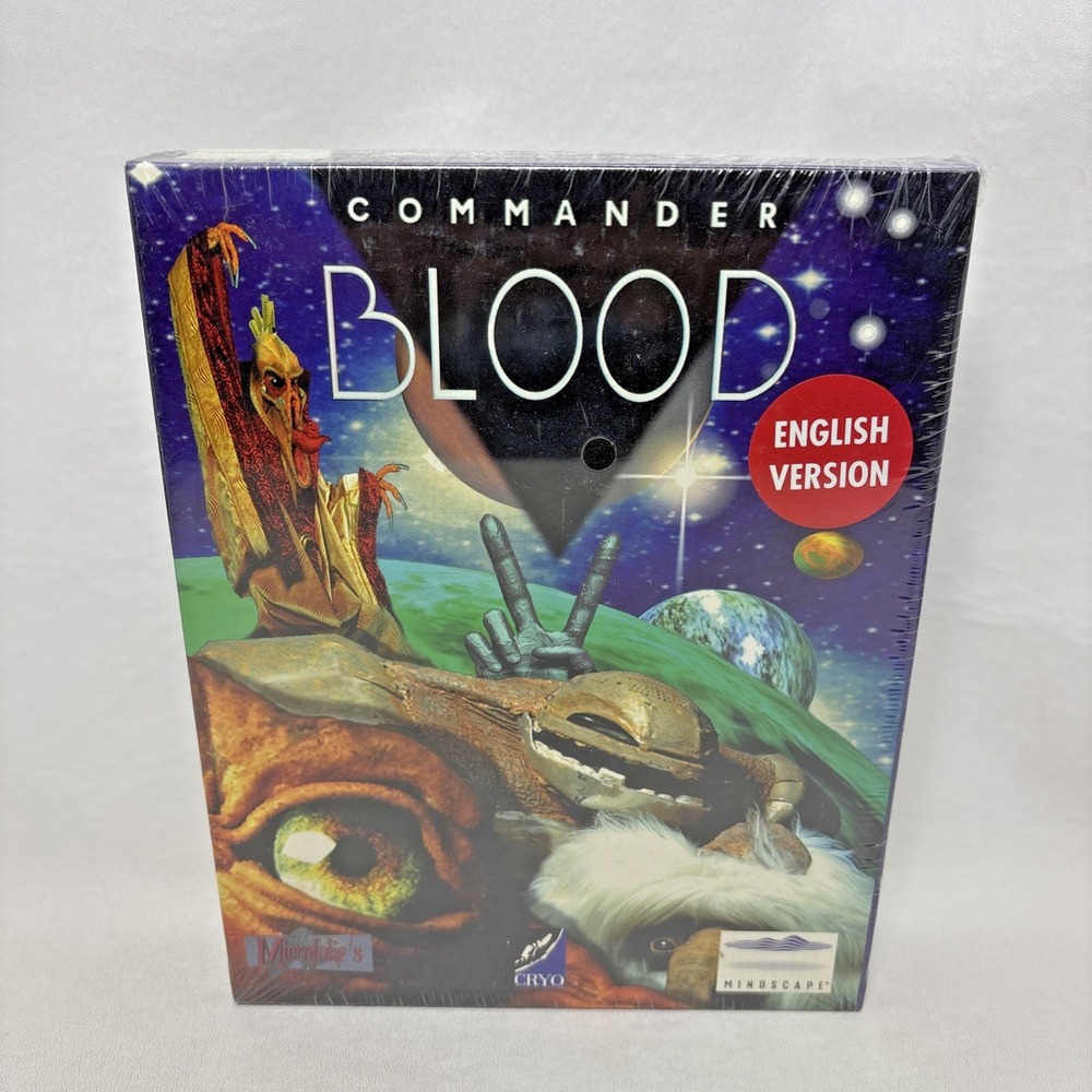 Commander Blood Mindscape Vintage 1994 PC Sealed English 90s CD Rom
